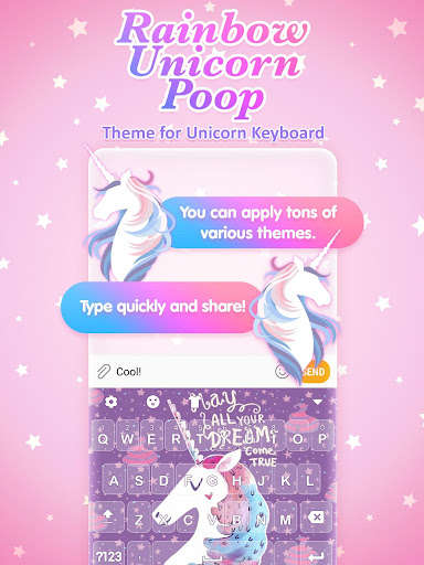 Run android online APK Rainbow Unicorn Poop Keyboard Theme for Girls from MyAndroid or emulate Rainbow Unicorn Poop Keyboard Theme for Girls using MyAndroid