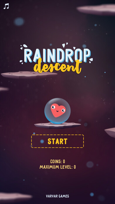 Emulate iPhone app Raindrop Descent using MyAndroid