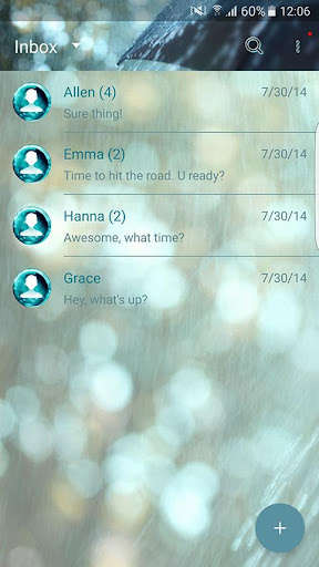 Run android online APK Rain drop Next SMS Skin from MyAndroid or emulate Rain drop Next SMS Skin using MyAndroid
