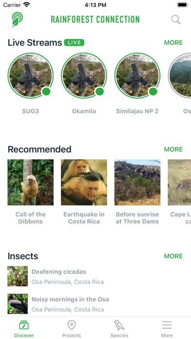 Emulate iPhone app Rainforest Connection using MyAndroid