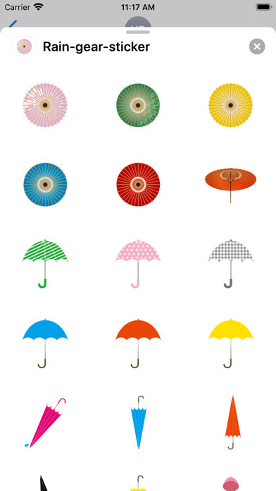 Emulate iPhone app Rain gear sticker using MyAndroid