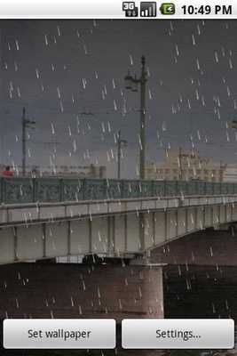 Emulate Android APK Rain Live Wallpaper Demo