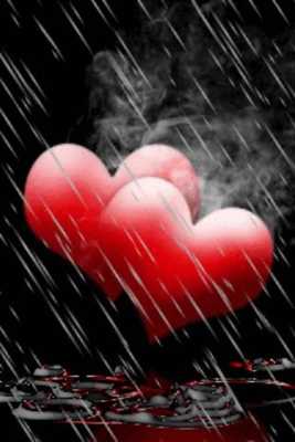Emulate Android APK Rain On Red Hearts Live Wallpa