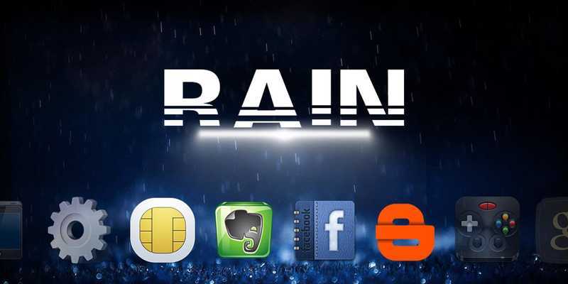 Emulate Android APK Rain - Solo Launcher Theme