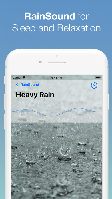 Emulate iPhone app RainSound: Focus, Relax, Sleep using MyAndroid