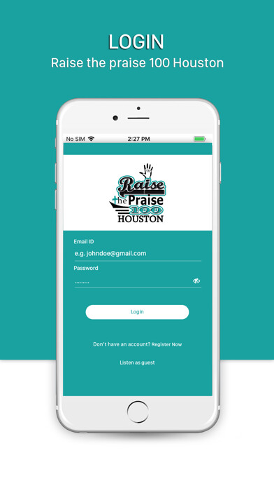 Emulate iPhone app Raise The Praise 100 using MyAndroid