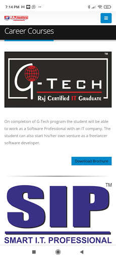 Run android online APK Raj Computers Academy from MyAndroid or emulate Raj Computers Academy using MyAndroid
