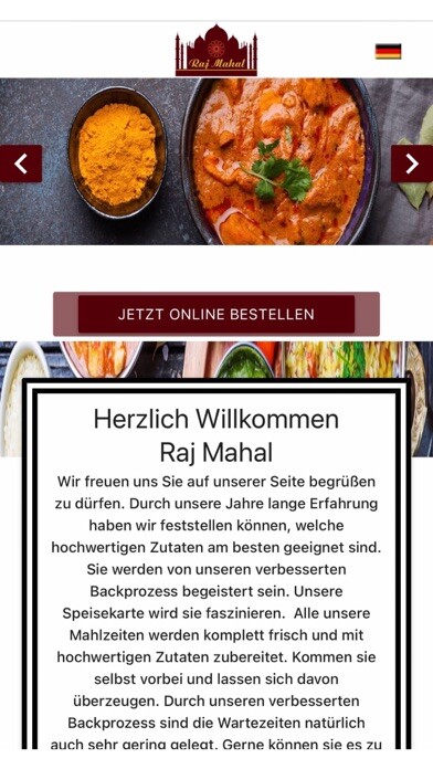 Emulate iPhone app Raj Mahal Food using MyAndroid Emulate iPhone app Raj Mahal Food using MyAndroid
