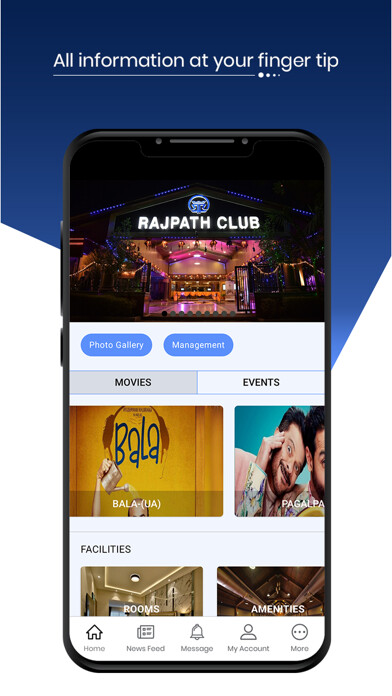 Emulate iPhone app Rajpath Club Limited using MyAndroid