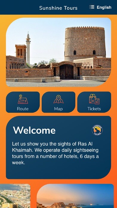 Emulate iPhone app RAK Sunshine Tours using MyAndroid