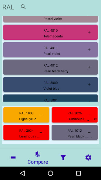 Emulate RAL Colors Palette from MyAndroid or run RAL Colors Palette using MyAndroid