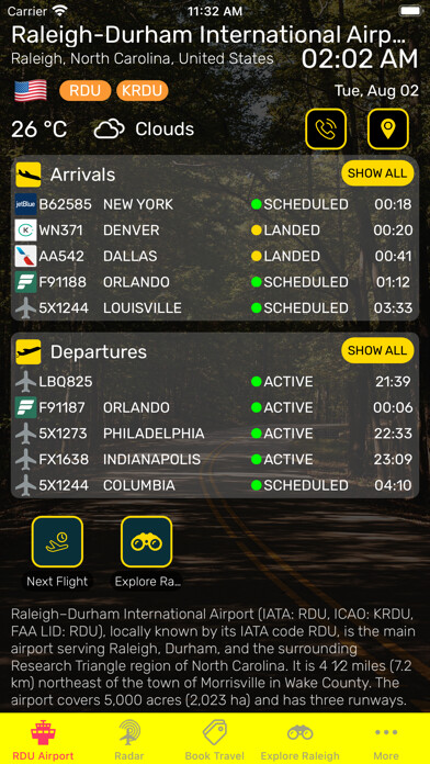 Emulate iPhone app Raleigh Airport (RDU) + Radar using MyAndroid Emulate iPhone app Raleigh Airport (RDU) + Radar using MyAndroid