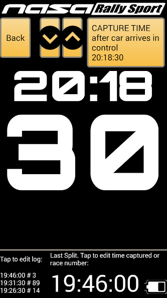 Emulate Android APK Rally Checkpoint Clock