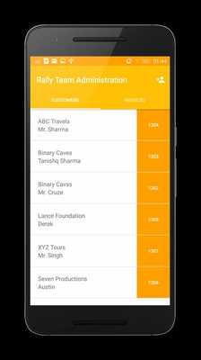 Emulate Android APK Rally Team Administration