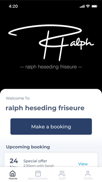 Emulate iPhone app ralph heseding friseure using MyAndroid Emulate iPhone app ralph heseding friseure using MyAndroid