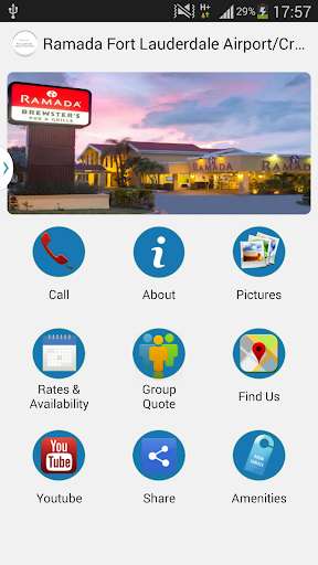 Run android online APK Ramada Fort Lauderdale Hotel from MyAndroid or emulate Ramada Fort Lauderdale Hotel using MyAndroid