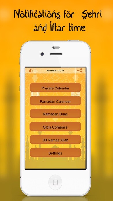 Emulate iPhone app Ramadan Calendar -Prayers Timing All our the world using MyAndroid