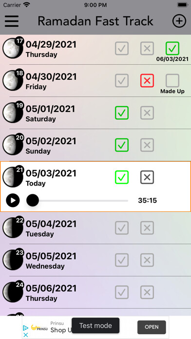 Emulate iPhone app Ramadan Fast Track using MyAndroid Emulate iPhone app Ramadan Fast Track using MyAndroid
