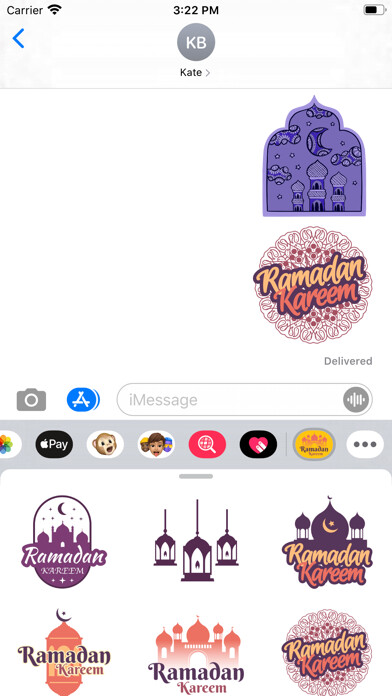Emulate iPhone app Ramadan Happy Raya Stickers using MyAndroid Emulate iPhone app Ramadan Happy Raya Stickers using MyAndroid
