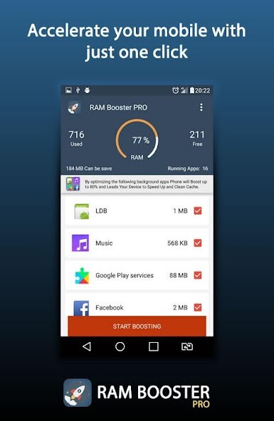Run android online APK RAM Booster PRO - Accelerator 2021 from MyAndroid or emulate RAM Booster PRO - Accelerator 2021 using MyAndroid