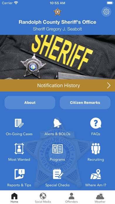 Emulate iPhone app Randolph County NC Sheriff using MyAndroid Emulate iPhone app Randolph County NC Sheriff using MyAndroid