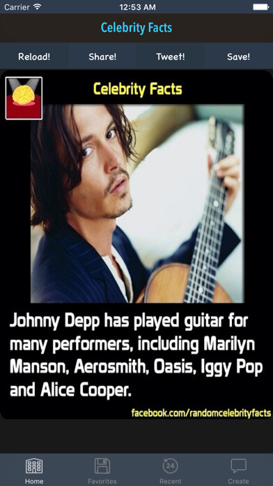 Emulate iPhone app Random Celebrity Facts - Cool Trivia, News and Gossip using MyAndroid Emulate iPhone app Random Celebrity Facts - Cool Trivia, News and Gossip using MyAndroid