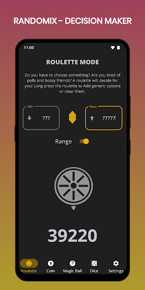 Run android online APK Randomix - Decision Maker from MyAndroid or emulate Randomix - Decision Maker using MyAndroid