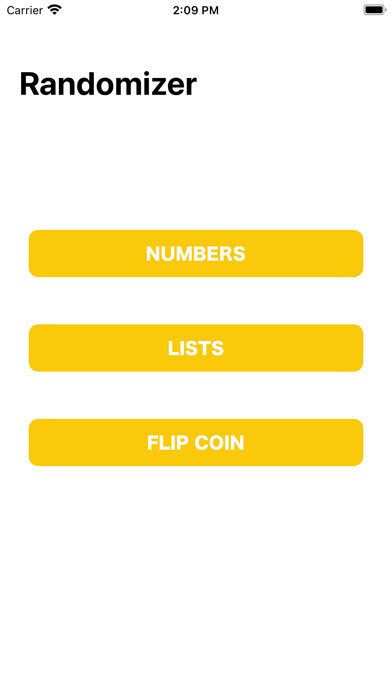Emulate iPhone app Randomizer - Generate numbers using MyAndroid
