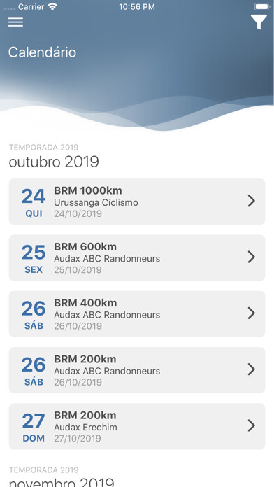 Emulate iPhone app Randonneurs Brasil using MyAndroid