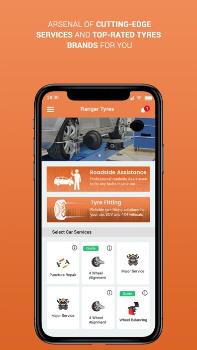 Emulate iPhone app Ranger Tyres using MyAndroid Emulate iPhone app Ranger Tyres using MyAndroid