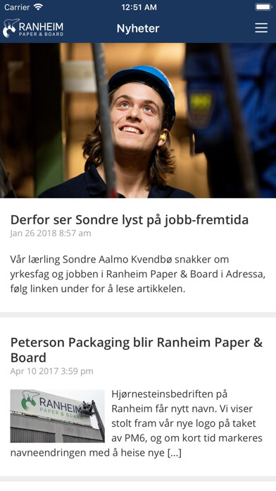 Emulate iPhone app Ranheim Paper & Board using MyAndroid Emulate iPhone app Ranheim Paper & Board using MyAndroid
