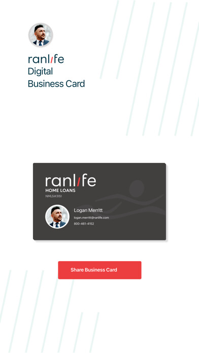Emulate iPhone app RANLife Digital Business Card using MyAndroid