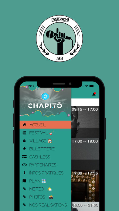 Emulate iPhone app Rapitô Festival using MyAndroid