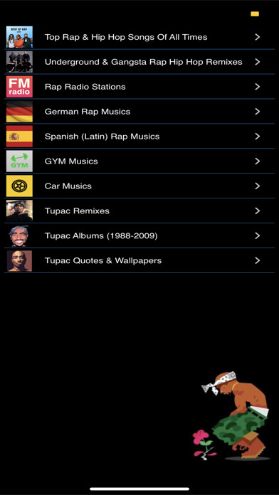 Emulate iPhone app Rap Music - 2pac & Rap Songs using MyAndroid