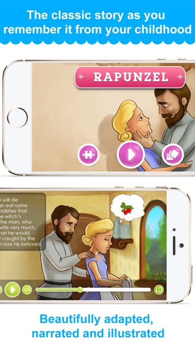 Emulate iPhone app Rapunzel - Narrated Story using MyAndroid