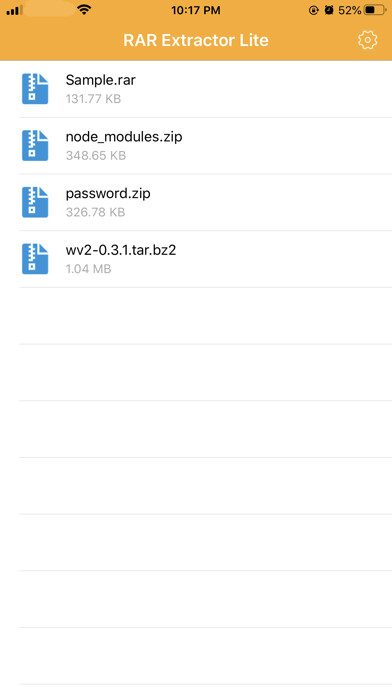 Emulate iPhone app RAR Extractor - Unarchiver using MyAndroid Emulate iPhone app RAR Extractor - Unarchiver using MyAndroid