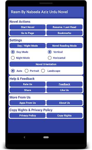 Run android online APK Rasm By Nabeela Aziz Urdu Novel from MyAndroid or emulate Rasm By Nabeela Aziz Urdu Novel using MyAndroid