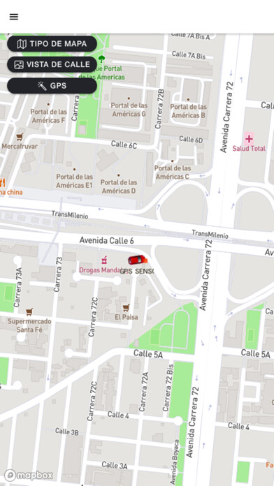 Emulate iPhone app Rastreo GPS Plataforma Tracker using MyAndroid