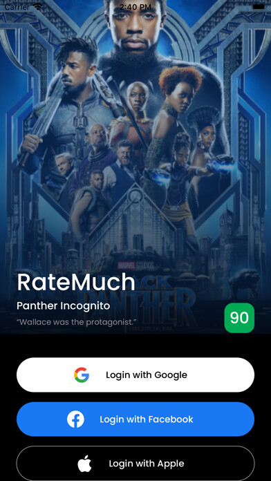 Emulate iPhone app RateMuch using MyAndroid