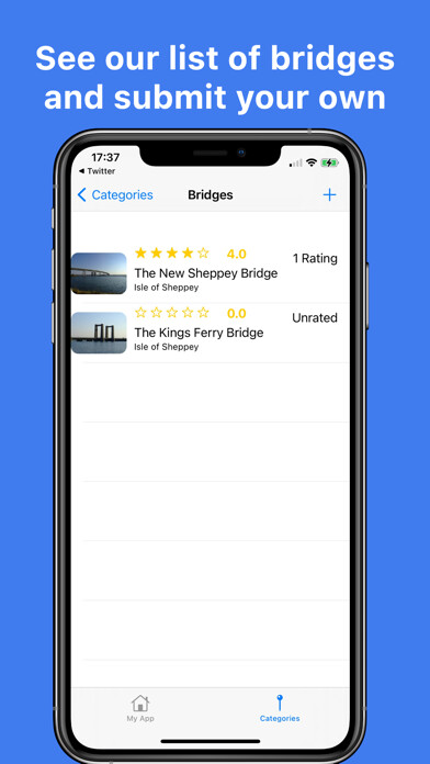 Emulate iPhone app Rate My Bridge using MyAndroid Emulate iPhone app Rate My Bridge using MyAndroid