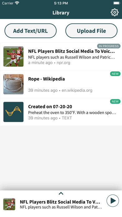 Emulate iPhone app RatherListen using MyAndroid