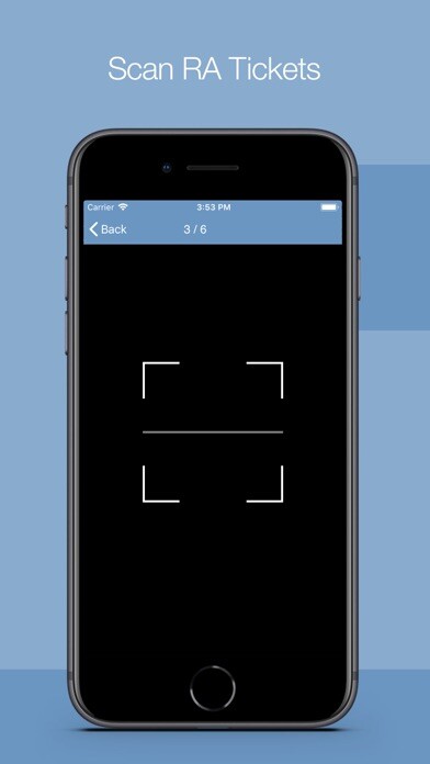 Emulate iPhone app RA Ticket Scanner using MyAndroid