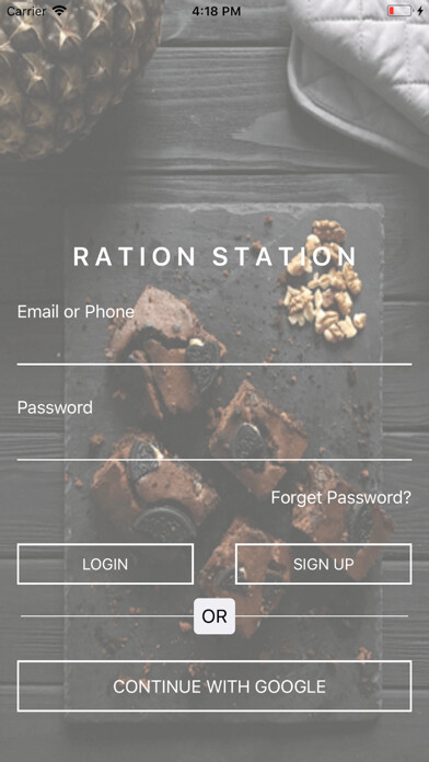 Emulate iPhone app Ration Station using MyAndroid Emulate iPhone app Ration Station using MyAndroid