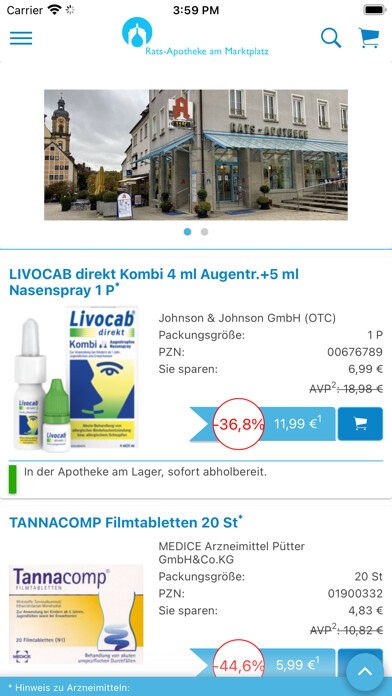 Emulate iPhone app Ratsapotheke am Marktplatz using MyAndroid