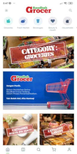 Run android online APK Raudhah Grocer from MyAndroid or emulate Raudhah Grocer using MyAndroid
