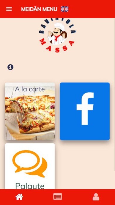 Emulate iPhone app Ravintola Massa using MyAndroid