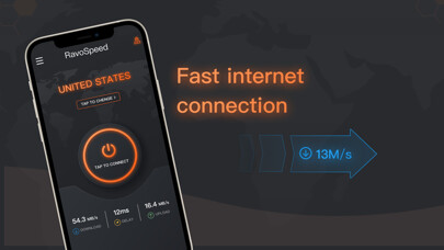 Emulate iPhone app RavoSpeed - Secure And Fast using MyAndroid