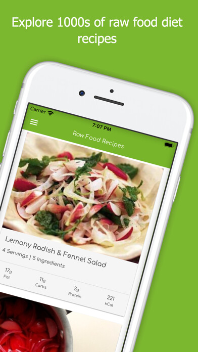 Emulate iPhone app Raw Food Diet Guide - Vegan using MyAndroid
