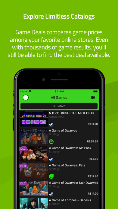 Emulate iPhone app Razer Game Deals using MyAndroid
