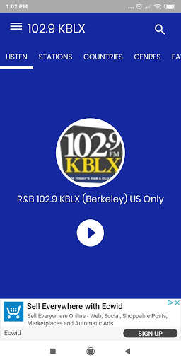 Run android online APK R&B 102.9 FM Berkeley Radio Station from MyAndroid or emulate R&B 102.9 FM Berkeley Radio Station using MyAndroid